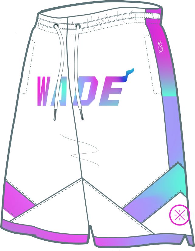 Unisex Basketball-Short "Wade-Style" White - AAPT051-4