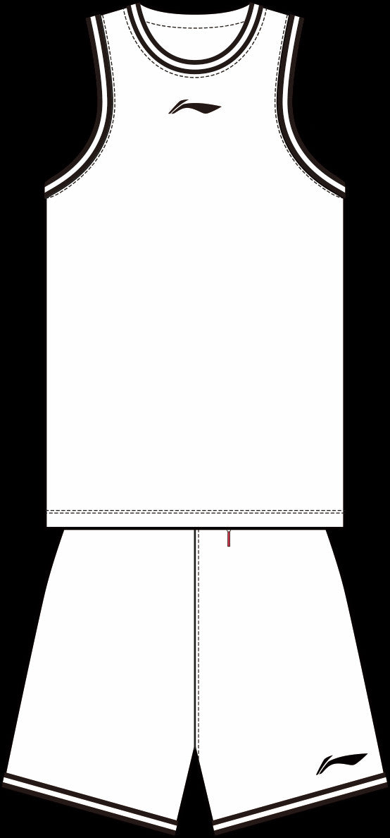 Unisex Basketball Competition-Dress BASICS (Set with Tank and Shorts) white - AATT001-4
