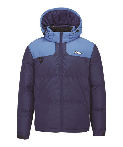 Li-Ning Herren Daunenjacke mit Kapuze dunkelblau - AYMS213-2