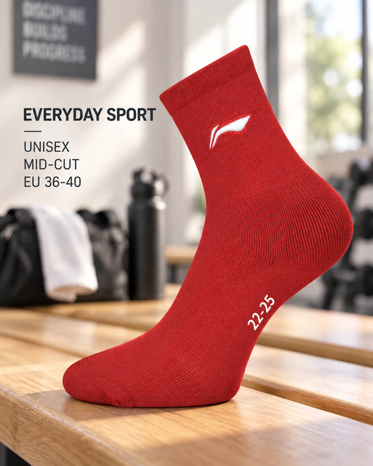 Unisex Sportsocke Mid-Cut "Team" rot - AWSS385-3