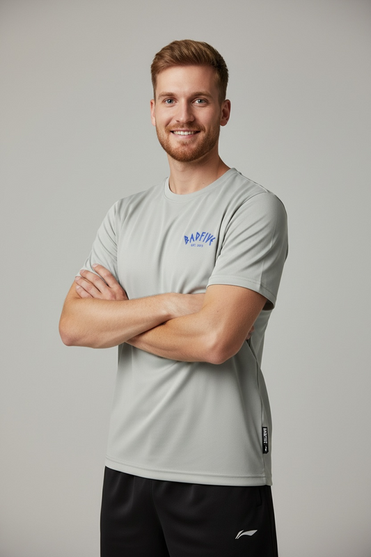 Unisex Basketball T-Shirt "BADFIVE" Anti-Warrior hellgrau - AHST289-8