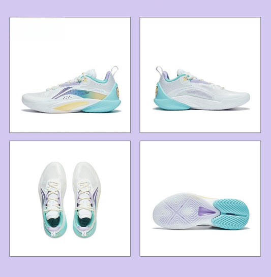 Men Basketballshoe "Speed X" Premium - white/lilac - ABAT085-8