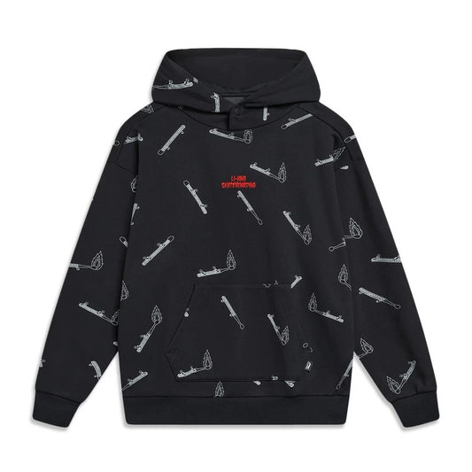 Unisex Skateboard Casual Hoody "Boards" black - AWDT955-1
