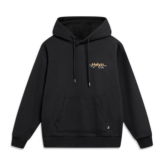Unisex Skateboard Casual Hoody "LN FIRE" black - AWDT953-1