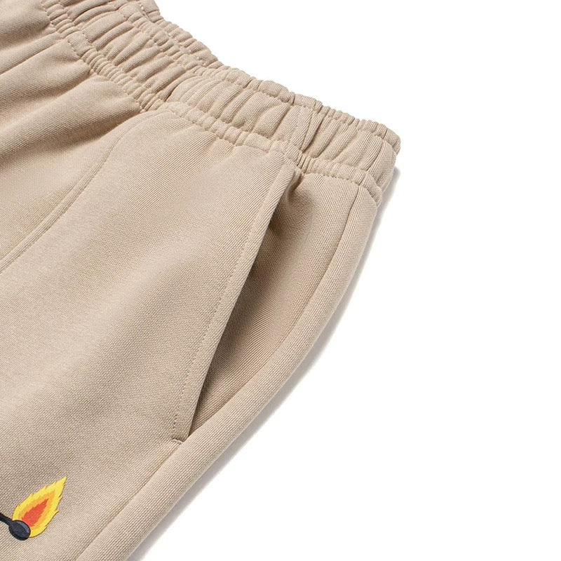 Unisex Basketball Training Pants "Skateboarding Match" light brown - AKLT949-2