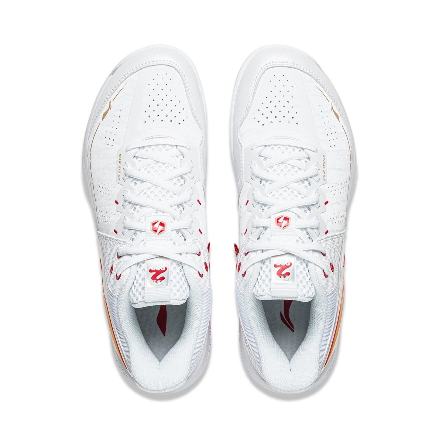 Unisex Badmintonschuh Donner 2 Pro - weiß/rot  - AYAW001-5