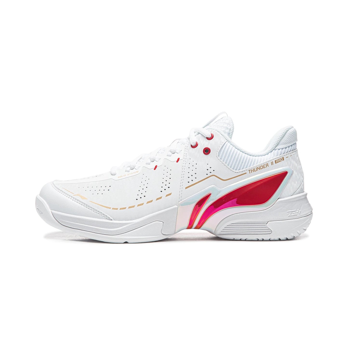 Unisex Badmintonschuh Donner 2 Pro - weiß/rot  - AYAW001-5