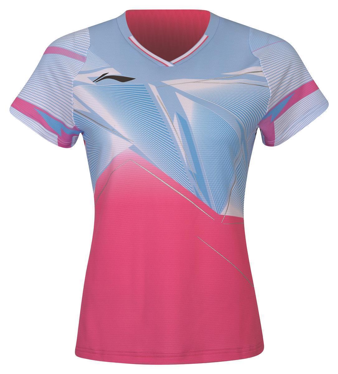 Ladies Sports Shirt "International Players" red-light blue - AAYS130-5