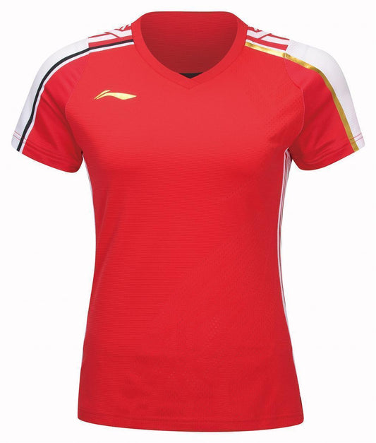 Ladies Sports Shirt "International Stars" Red-White - AAYT074-2