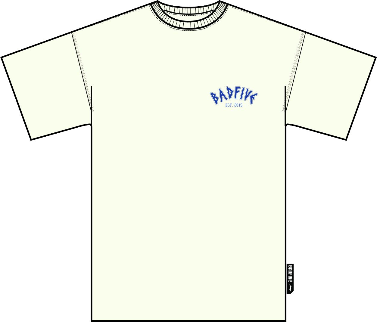Unisex Basketball T-Shirt "BADFIVE" Anti-Warrior white - AHST289-5