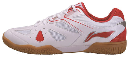 Men Table Tennis Training Shoe Hawk Eye - White/Red - APTP003-2