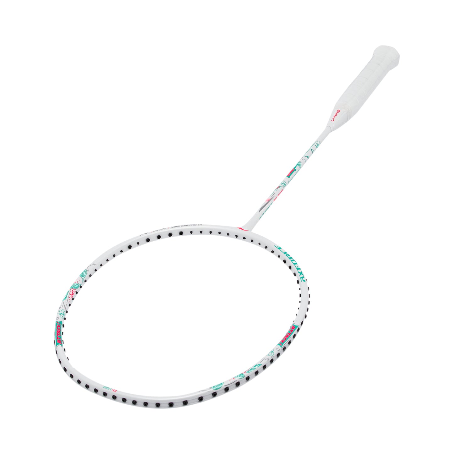 Badmintonschläger AXFORCE BIGBANG (7U) weiß - unbespannt - AYPS275-1/AYPT291-7