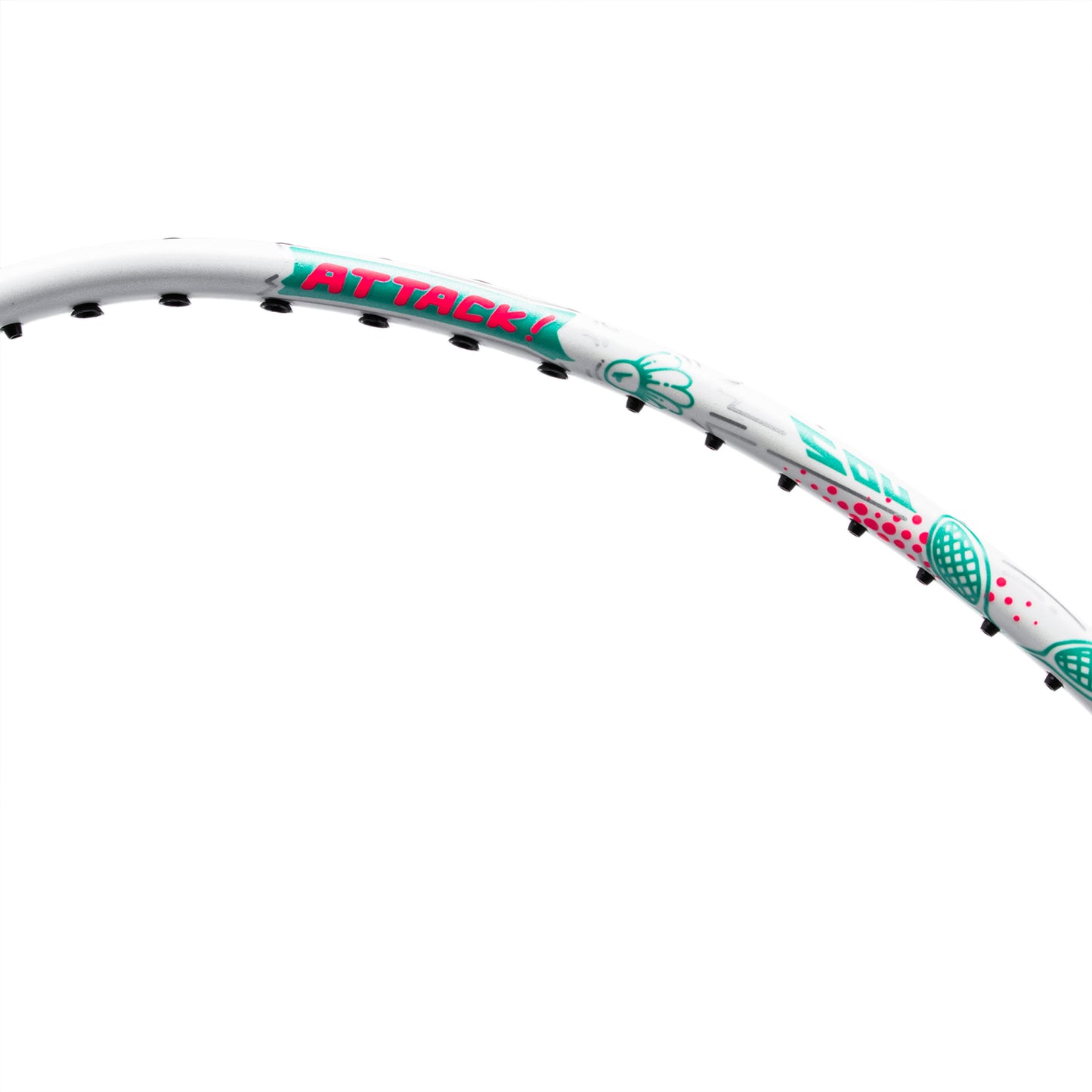 Badmintonschläger AXFORCE BIGBANG (7U) weiß - unbespannt - AYPS275-1/AYPT291-7