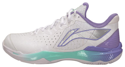 Unisex Badminton Shoe Donner 2 - white/purple - AYZU015-1