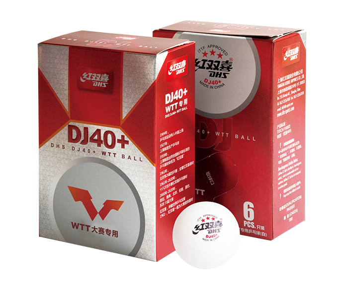 DHS Tischtennisball DJ40 WTT Weiß (6 Pack) x2 = 12 Bälle