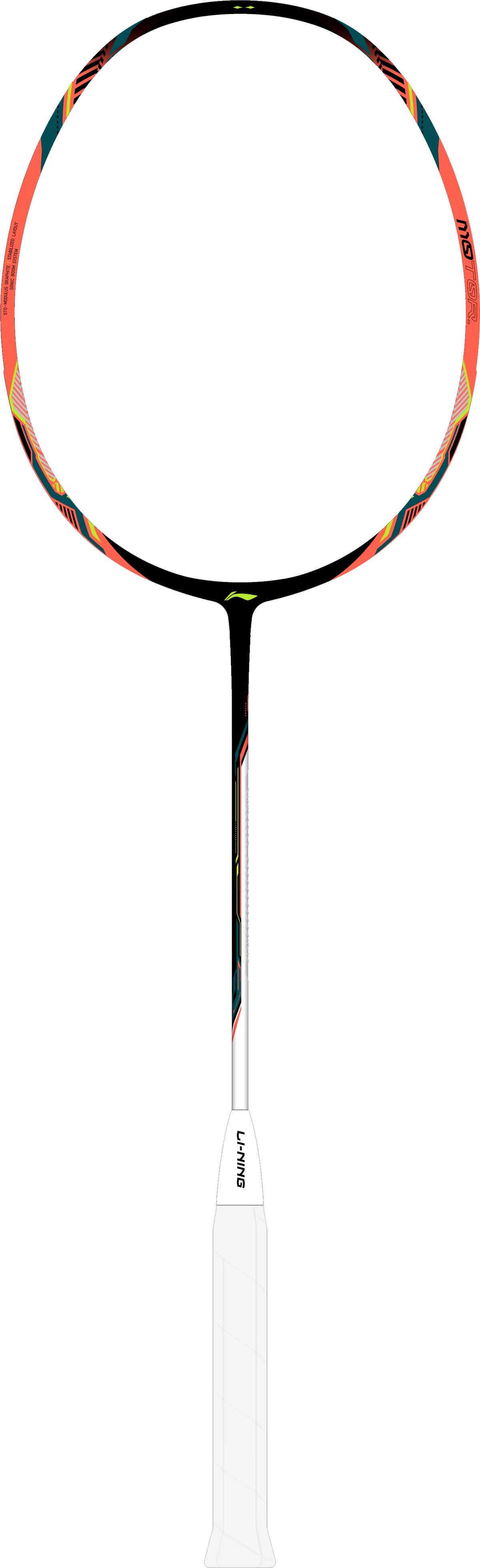 Badmintonschläger HalberTec Motor (5U) schwarz/neon-pink - unbespannt  - AYPU075-5