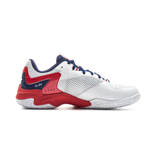Unisex Badmintonshoe Soundwave - white/red - AYTV015-3