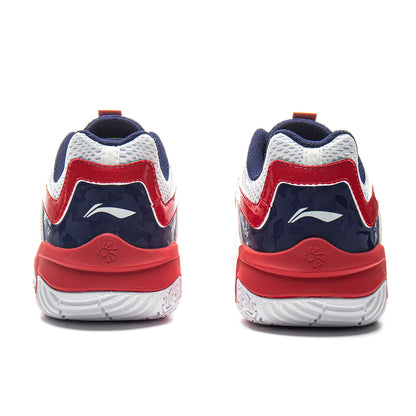 Unisex Badmintonshoe Soundwave - white/red - AYTV015-3